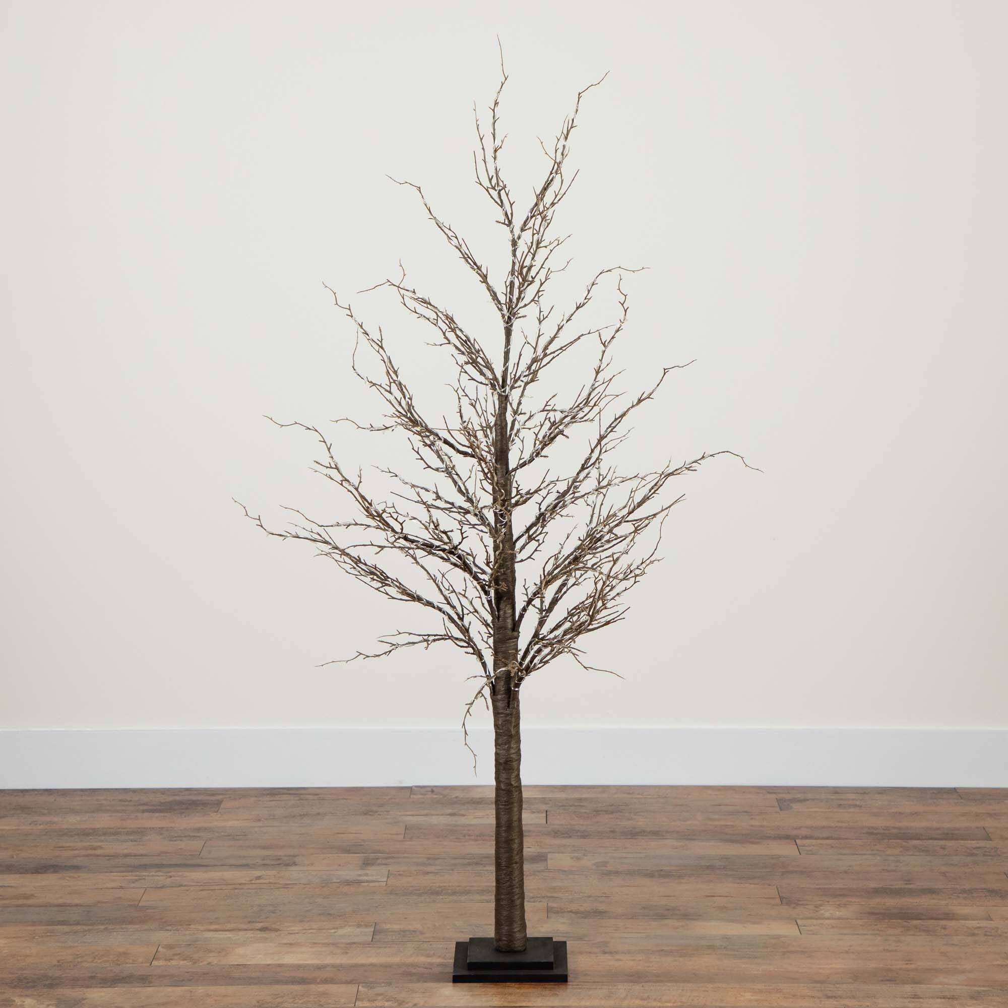 5ft. Pre-Lit Artificial Christmas Twig Tree, Warm White LED Lights
